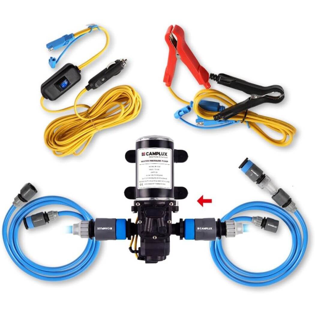 Camplux JK-3206P Pompe à eau 12 V 6 L/Min 65 PSI haute pression caravane bateau système d'eau chaude au gaz