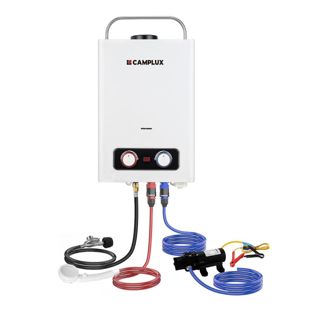 Camplux BD158P43 Tankless Propane Water Heater Pump Kit
