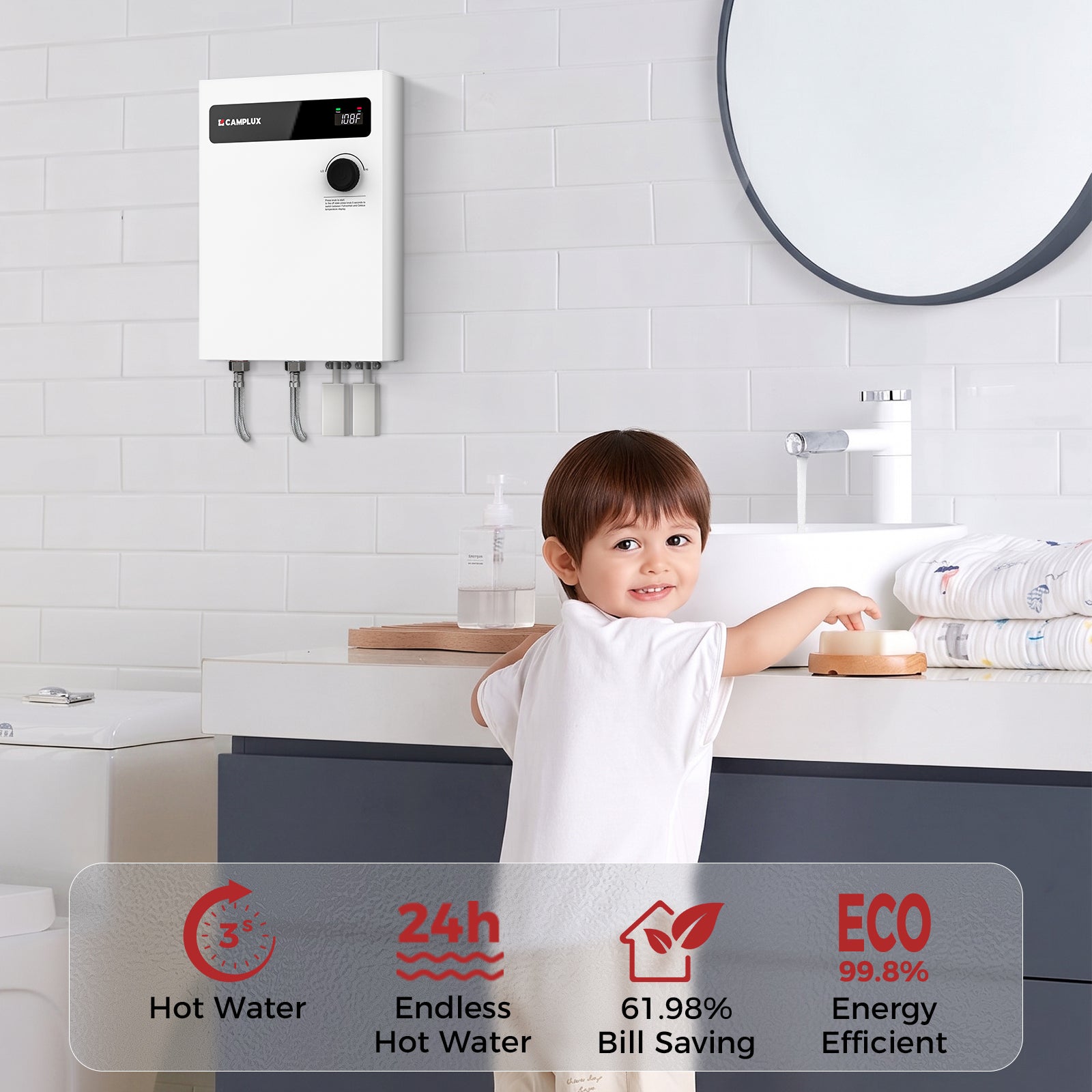 Camplux Residential Tankless Electric Water Heater