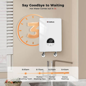 Camplux Electric Point of Use Tankless Hot Water Heater, 4.5kW at 110~120V