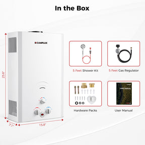 Camplux BW422 Camping Water Heater Propane