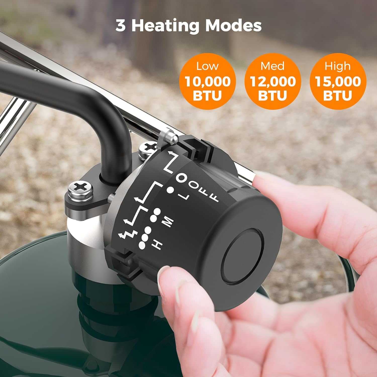 Camplux Portable Heater 15000 BTU, Framed Handle, Fast Warm Up, Outdoor Propane Heater for Outdoor Use