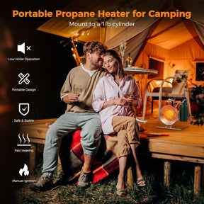 Camplux Portable Heater 15000 BTU, Framed Handle, Fast Warm Up, Outdoor Propane Heater for Outdoor Use