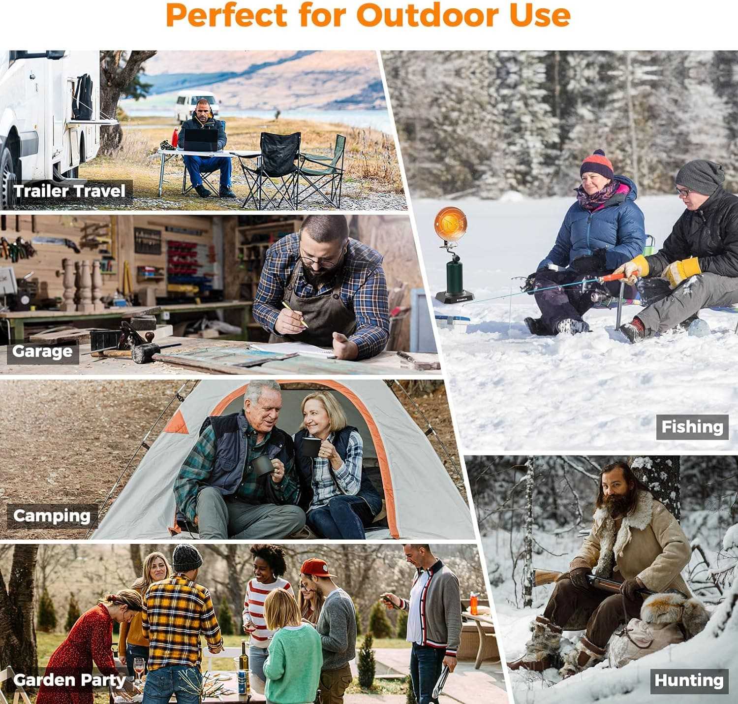 Camplux Portable Infrared Heater, Outdoor Propane Heater 15000 BTU, Radiant Heat for Camping and Patio