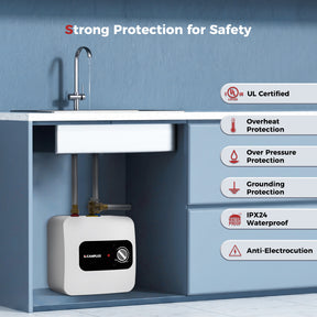 Camplux Electric Mini Tank Water Heater 120V - 1.3 Gallon