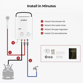 Camplux AY132 Portable Propane Water Heater