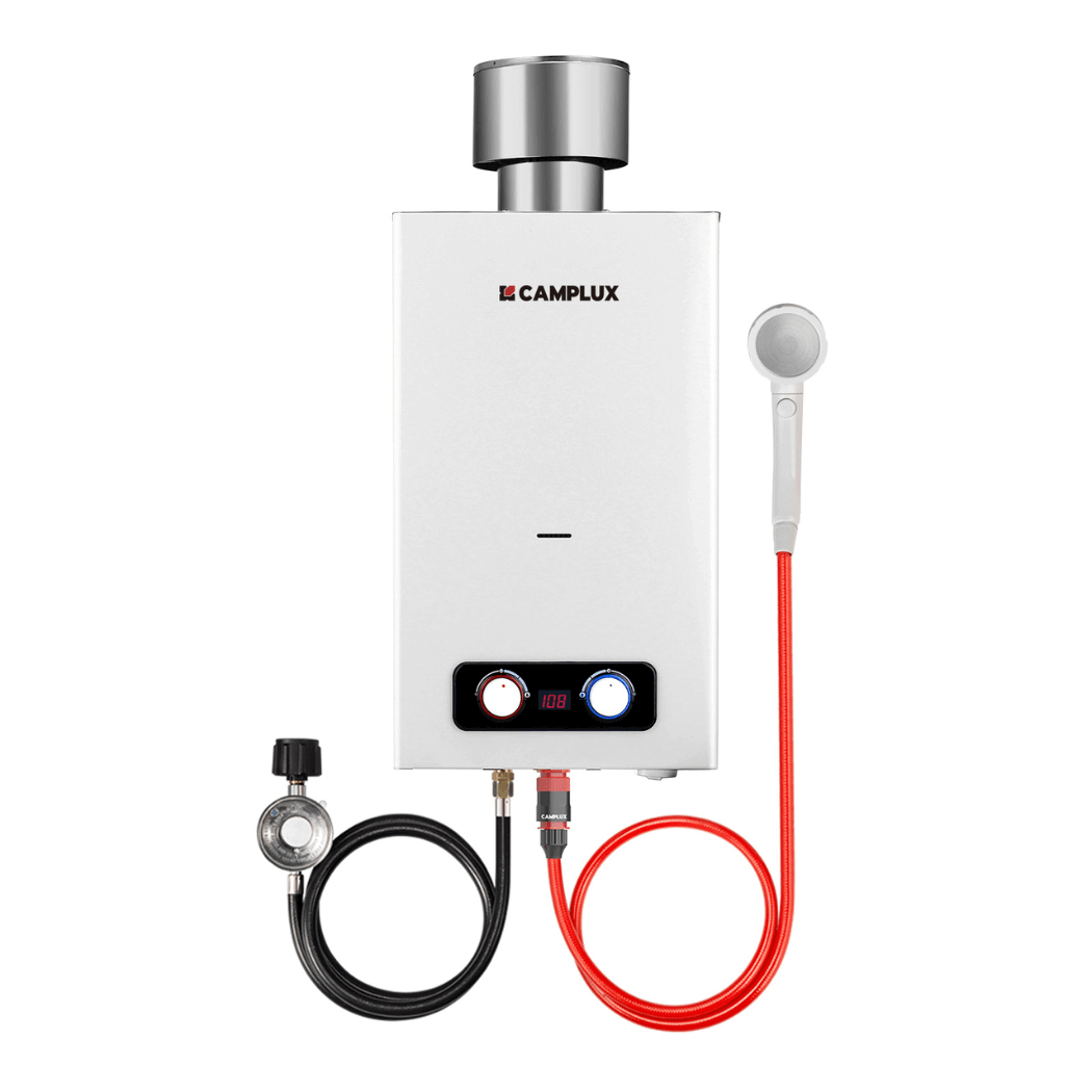 Camplux BD264C Tankless Propane Water Heater With Rain Cap