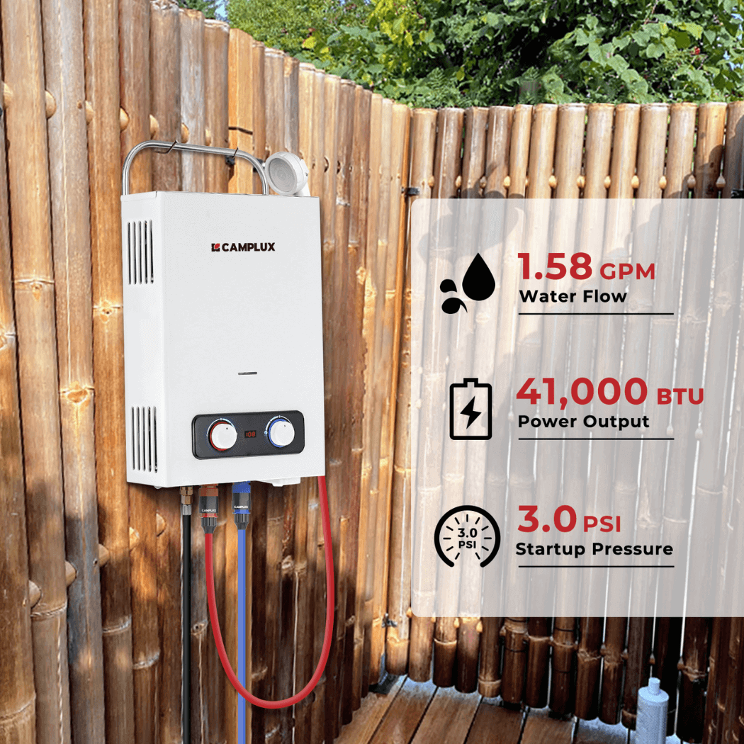 Camplux BD158 Tankless Propane Water Heater Portable