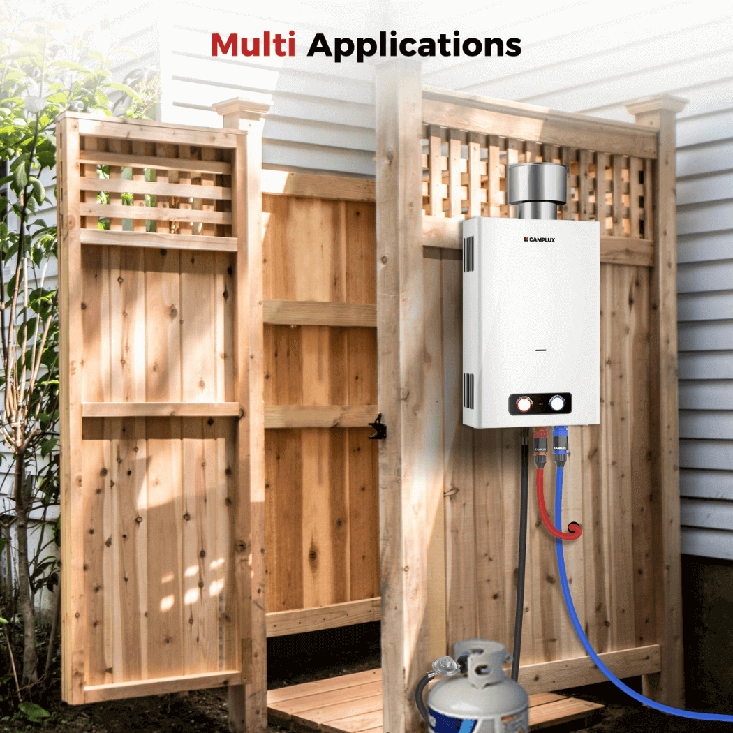 Camplux BD422C On Demand Water Heater Propane With Rain Cap