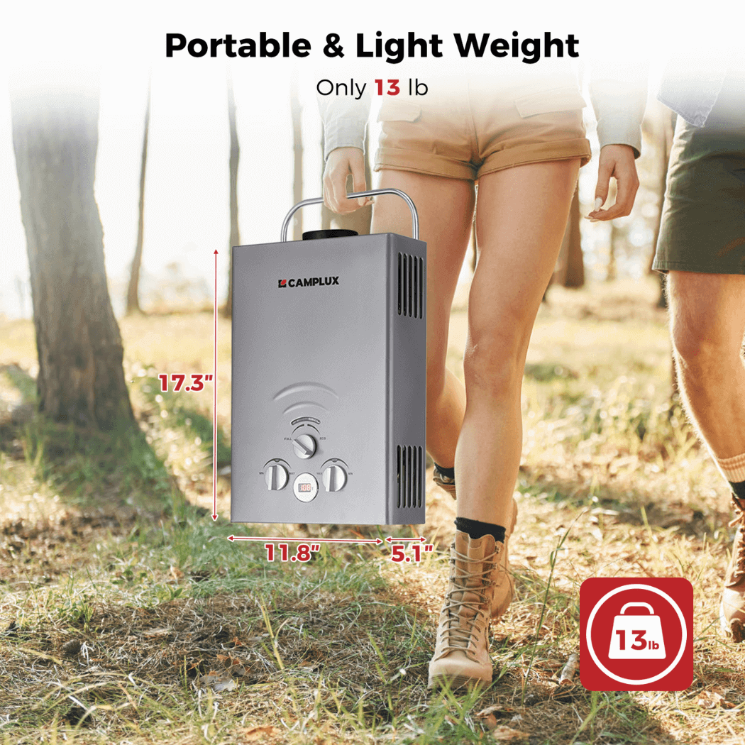 Camplux BW158G Camping Water Heater Propane