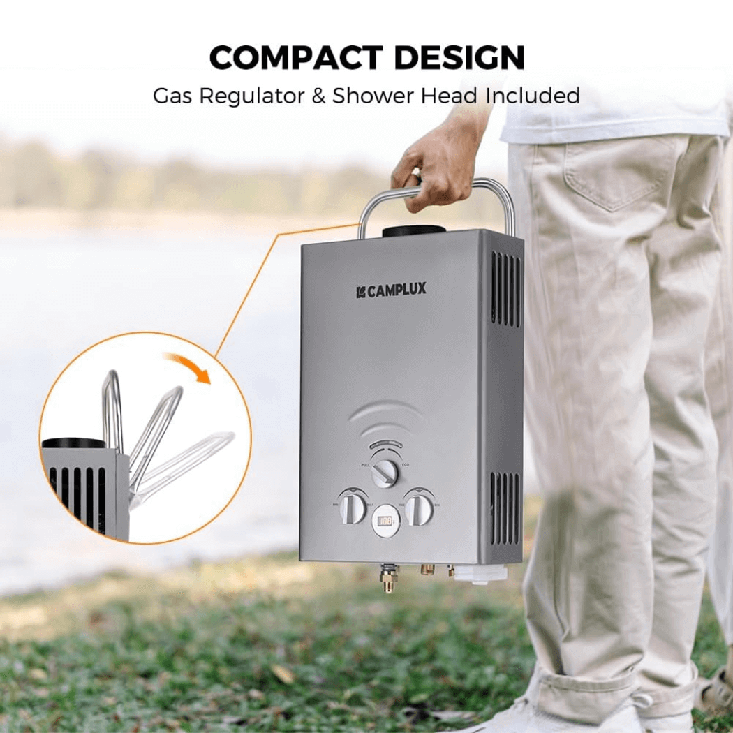 Camplux BW158GP60 Camping Water Heater With Pump Kit