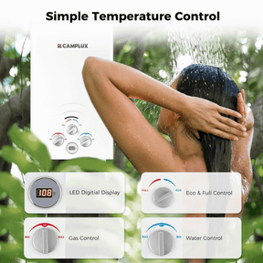 Camplux BW211 Camping Water Heater Propane