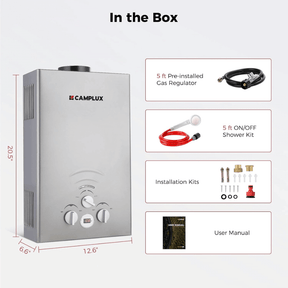 Camplux BW211G Camping Water Heater Propane