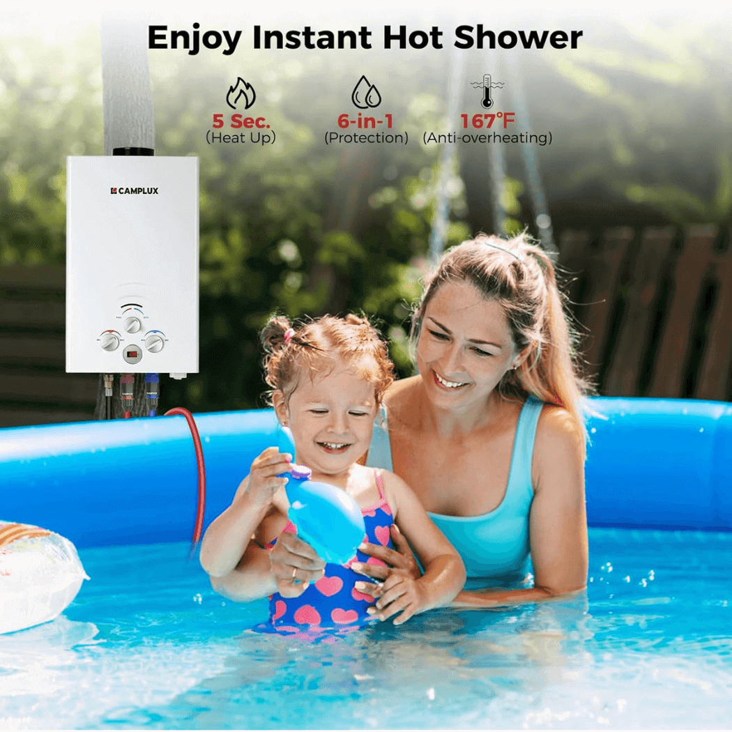 Camplux BW264 Camping Water Heater Propane