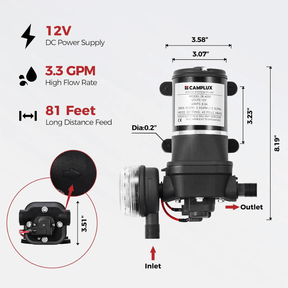 Camplux BW422P120 Camping Water Heater Pump Kit