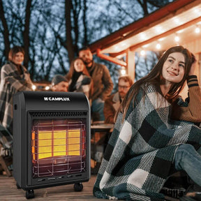 Camplux Portable Heater, Adjustable 6000 to 18000 BTU, Compact Control Dial, Outdoor Propane Heater