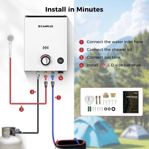 Camplux First F5 LPG Camping Water Heater