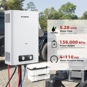 Camplux BD528 Glamping Water Heater Propane