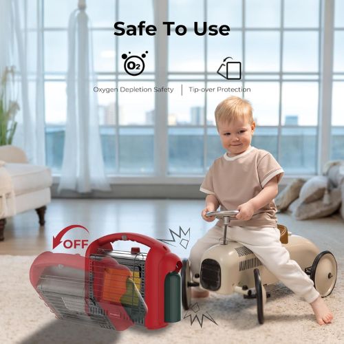 Camplux Portable Heater, Quick Heat 12000 BTU for Camping and Garage, Outdoor Propane Heater BH1501R