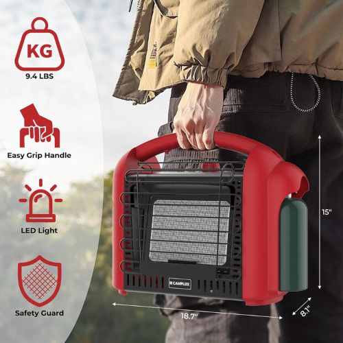 Camplux Portable Heater, Quick Heat 12000 BTU for Camping and Garage, Outdoor Propane Heater BH1501R