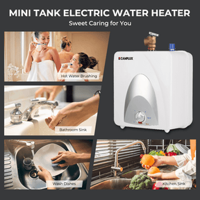 Camplux Electric Mini Tank Point of Use Water Heater 120V - 1.3 Gallon