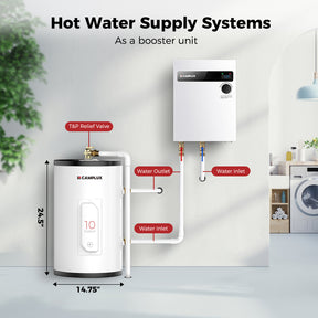 Camplux 10 Gallon Electric Water Heater