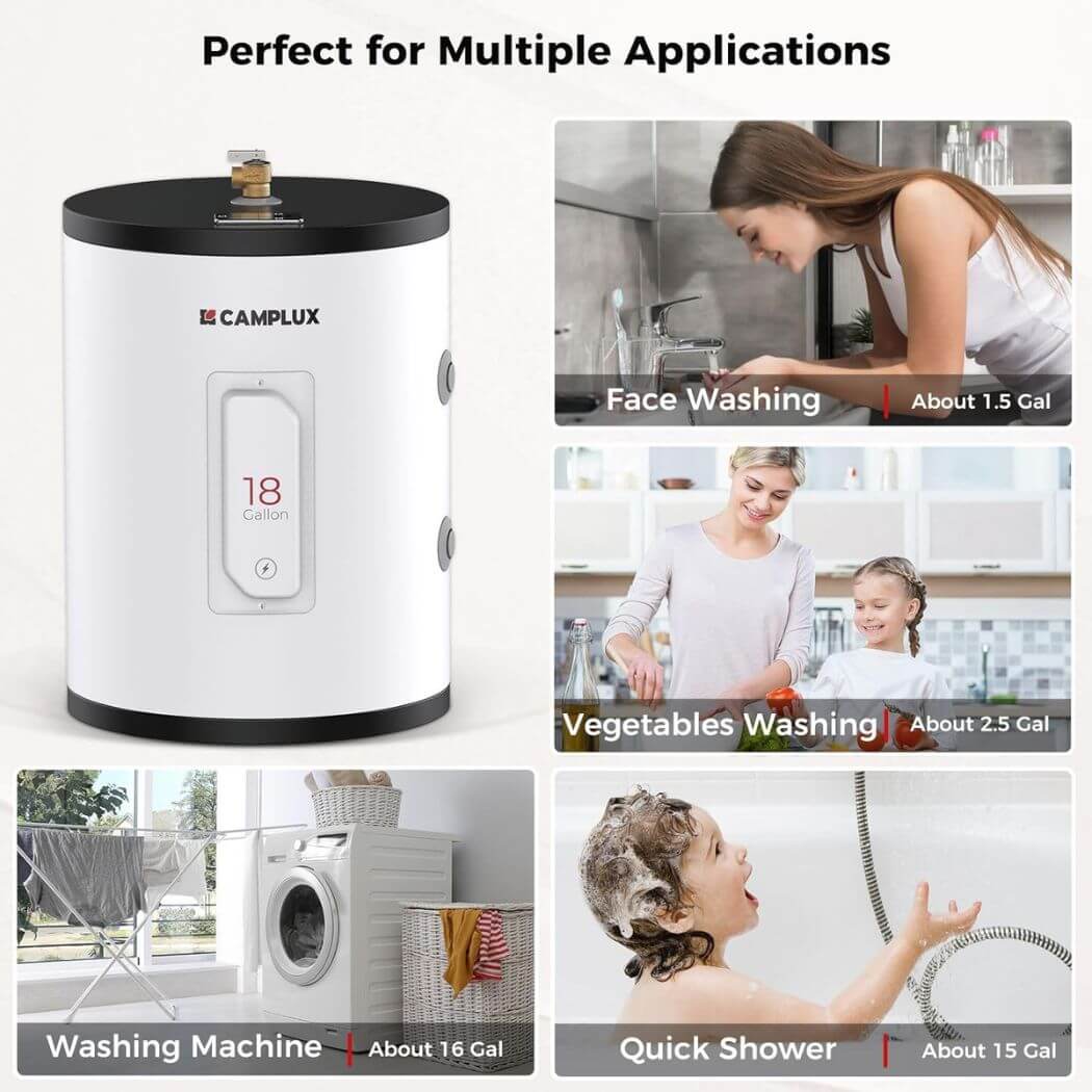 Camplux 18 Gallon ECO Electric Water Heater Tank