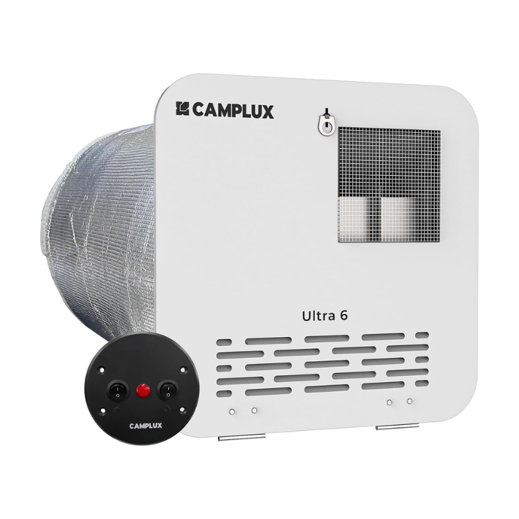 Camplux Ultra 6 Gallon RV Water Heater 12,000 BTU Gas/Electric Hybrid - White