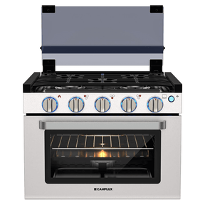 Camplux RV Stove Gas Range Oven w/ 3 Burners Cooktop 17 Inches CLASSIC