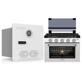 CAMPLUX 65,000BTU RV Tankless Water Heater with 17 inches Tall RV Gas Stove Oven