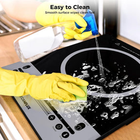 CAMPLUX Portable Induction Cooktop 1800W, 120V Single Burner Electric Cooktop