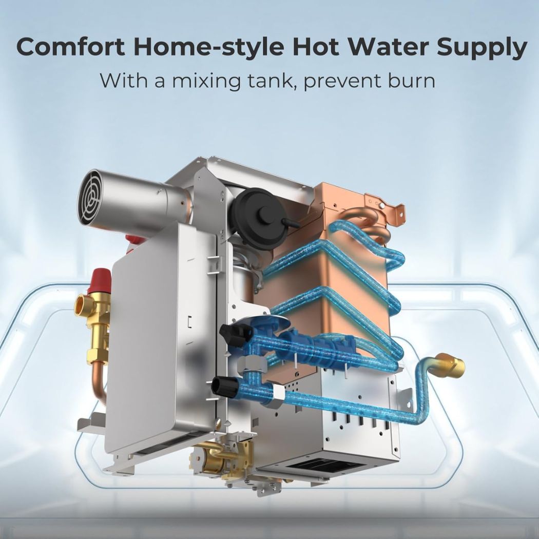2.64GPM Tankless RV Hot Water Heater  Elite With Remote Control