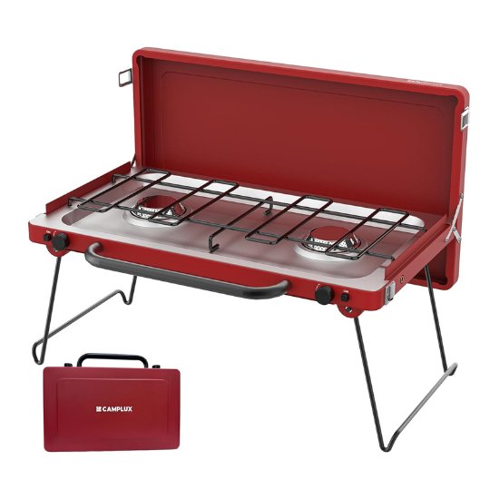 CAMPLUX Safari 2 Burner Propane Camping Stove 20,000 BTU