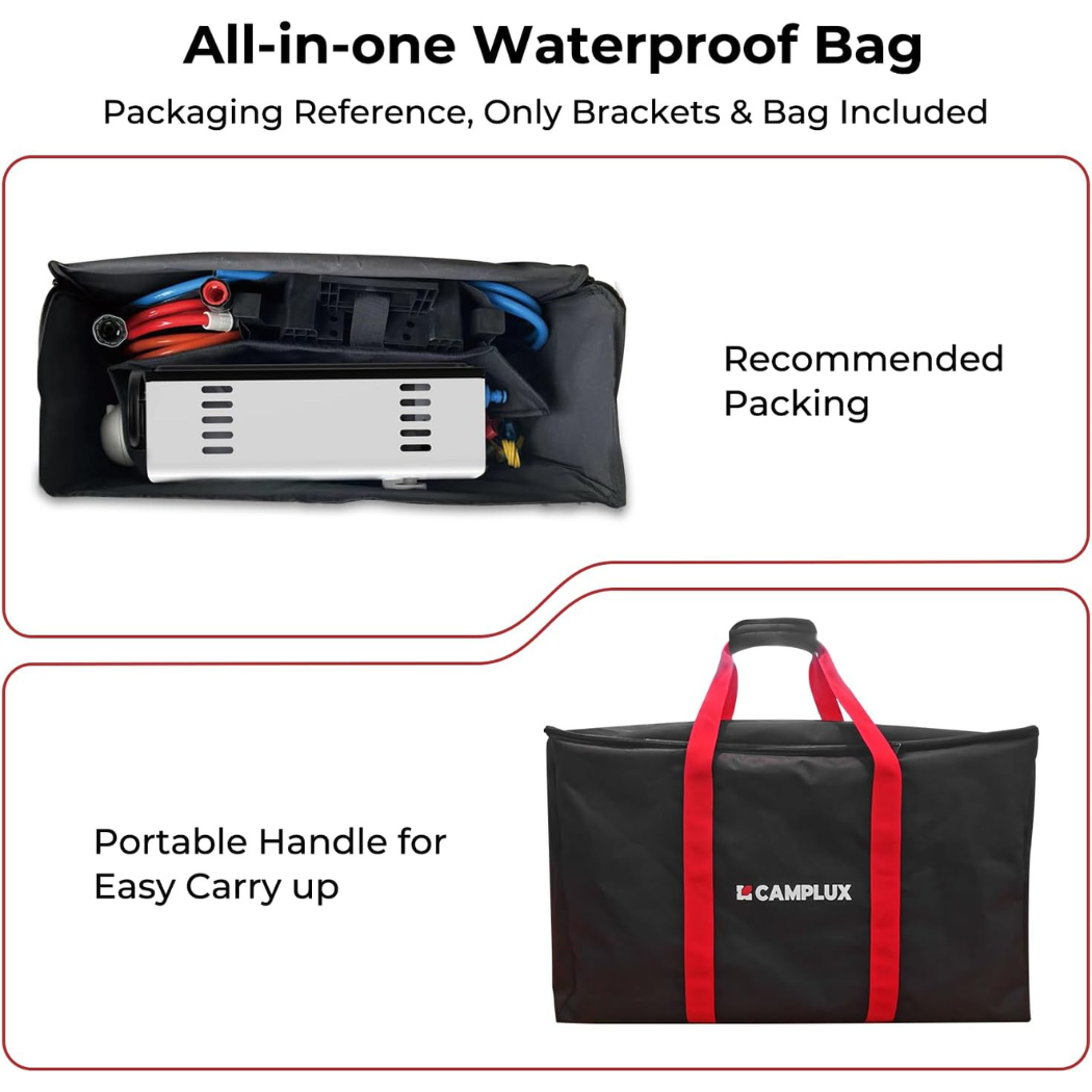 CAMPLUX Freestanding Stand and Carry Bag for Outdoor Propane Tankless Water Heater AY132