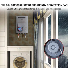Camplux Whole Home Outdoor Tankless Hot Water Heater 5.28 GPM | White