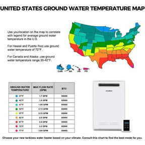 Camplux Whole Home Outdoor Tankless Hot Water Heater 5.28 GPM | White