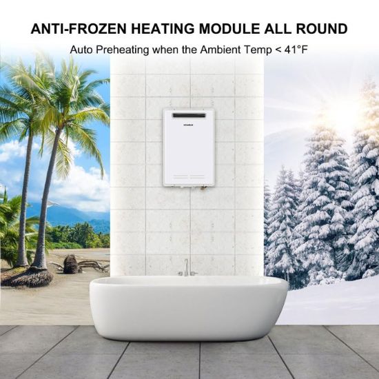 Camplux Whole Home Outdoor Tankless Hot Water Heater 5.28 GPM | White