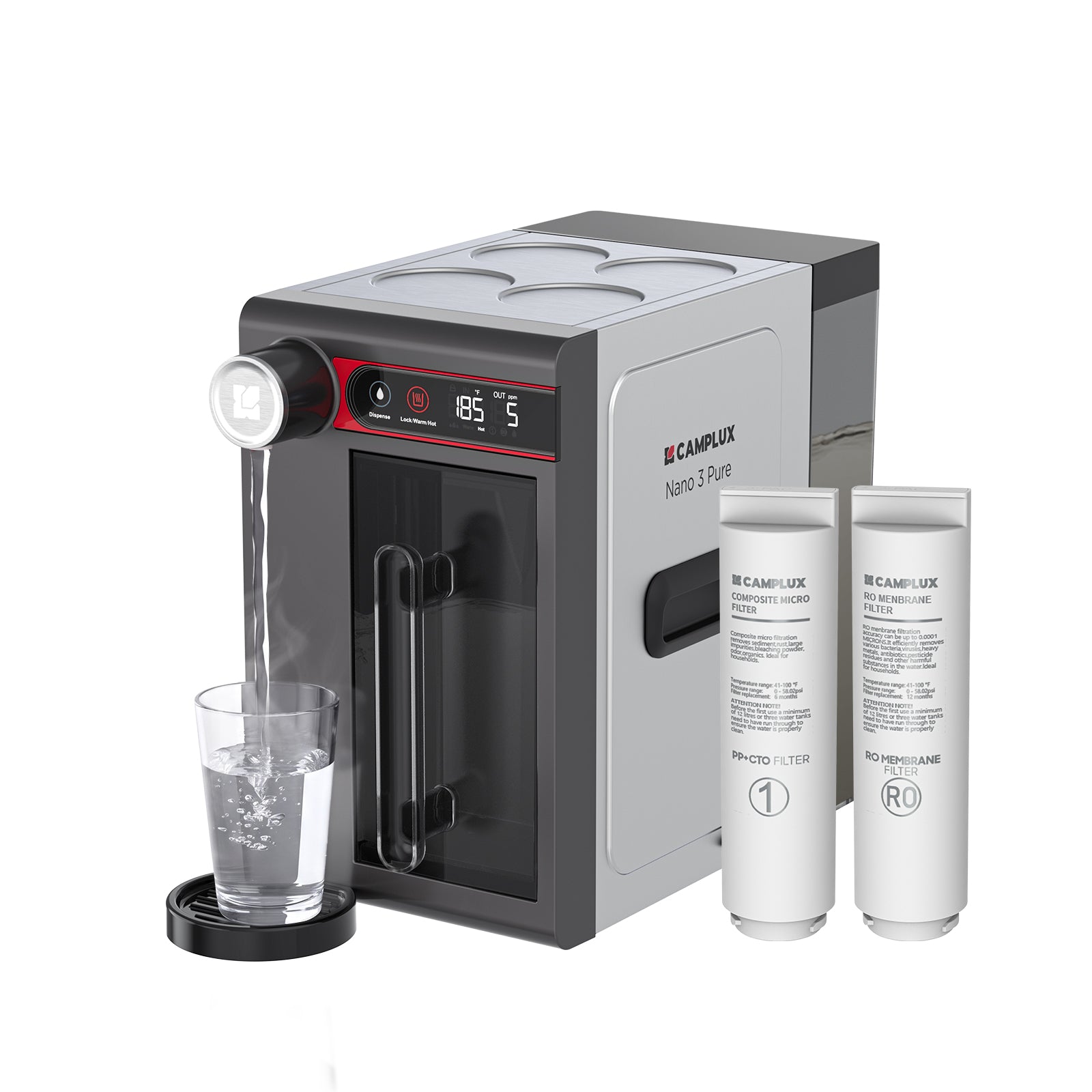 CAMPLUX ROH75 Portable RO Water Purifier with Hot Water