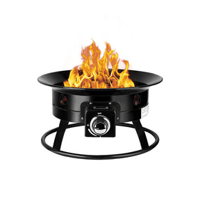 Portable Propane Fire Pit, Camplux Outdoor Gas Fire Bowl for RV Camping Backyard Party, FP19MB 19 Inch Diameter, Black